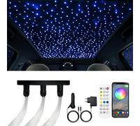Twinkle, luce a cielo stellato in fibra ottica per auto/casa, kit di luci da soffitto Star con app/telecomando/modalità musica, generatore di luce RGBW e 300 pezzi x 0,75 mm x 3 m cavo in fibra ottica