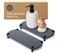 TWINKLE MOMENT 2 organizer per lavello ad asciugatura istantanea, dispenser di spugna e sapone ad asciugatura rapida, per piano di lavoro della cucina e del bagno, piedini in acciaio inossidabile e