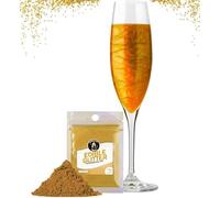 Twinkle my Drink® brillantini oro commestibile per bevande - polvere glitterata per bevande, cocktail, spumanti e liquori - vegan, gusto neutro - 12 g per oltre 60 bevande