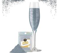 Twinkle my Drink® Brillantinni commestibili argentati per bevande - polvere glitterata per bevande, cocktail, spumanti e liquori - vegana, insapore - 12 g per oltre 60 bevande