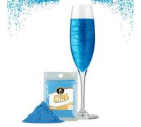 Twinkle my Drink® Glitter commestibile per bevande Blu - Decorazione per feste di rivelazione di genere di bambino - Glitter commestibile per spumante e liquori - 12g per più di 60 bevande