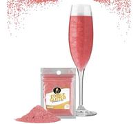Twinkle my Drink® Glitter commestibili per bevande in oro rosa - Decorazione per feste, rivelazione di genere, ragazze - Glitter commestibili per spumanti e liquori - 12 g per più di 60 bevande