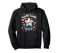 Twinkle Star Gender Reveal Nursery Rhyme Baby Surprise Felpa con Cappuccio, Unisex per Adulti, Nero, S
