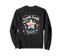 Twinkle Star Gender Reveal Nursery Rhyme Baby Surprise Felpa, Unisex per Adulti, Nero, XXL