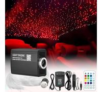 Twinkle Starlight - Set di luci da soffitto da 16 W, 500 luci LED in fibra ottica da 6,5 piedi, applicazione e telecomando per auto, casa, festa