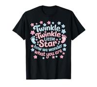 Twinkle Twinkle Little Star Rivela Il Genere del Baby Shower Maglietta