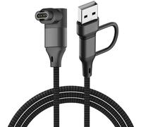 TwinkleHom Caricatore USB C per orologio Garmin, cavo 2 in 1 con adattatore USB-A per Garmin Fenix 8/7/6, Venu 3/2/Sq, Forerunner 965/955/265/255/165, Istinct 2/3, vivoactive 5/4, 1M in nylon
