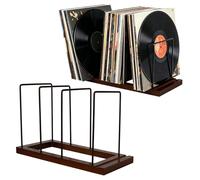 twinklemon 2 contenitori per dischi in vinile, divisori regolabili in legno, espositore per dischi in vinile, organizer per album per casa, ufficio, scrivania, organizer per libri, riviste e documenti