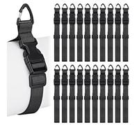 TWINKLEMON 20 pz Organizzatore di prolunghe elettriche regolabili cinghie di stoccaggio robuste con clip triangolari per cavi, fili, corde, tubi, stoccaggio e organizzazione garage