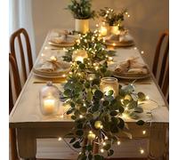 Twinkling Tree Olive Vine,Olive Vine Garland with Lights Battery Operated,Faux Vine Lights Artificial Greenery Garland,Fireplace Wedding Party Table Decor for Christmas Indoor Outdoor Use (A, 3)