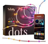 Twinkly Dots - Striscia di luci LED flessibile controllata da app, con 400 LED RGB (16 milioni di colori), 20 m, filo trasparente, decorazione per interni ed esterni, illuminazione domestica