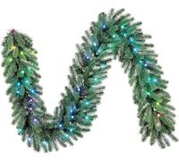 Twinkly Ghirlanda Regale Pre-illuminata, Ghirlanda di Natale Artificiale Mappabile con 50 LED RGB, Lunghezza 270cm, Compatibile con Alexa e Google Home, Decorazione Natalizia Controllata da App