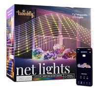 Twinkly Net Lights, Griglia LED Flessibile con 260 LED RGB Mappabili, Striscia Luci Esterno e Interno, Luci Smart, Compatibile Alexa, Google Home, IP44, Controllo App, Filo Trasparente, 1.2m x 1.9m