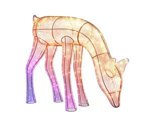 Twinkly Reindeers Doe, Renna Luminosa da Esterno Mappabile a LED, 160 LED RGB + Luce Bianca Calda, Altezza 75cm, Compatibile con Alexa e Google Home, IP44, Luci di Natale da Esterno Controllate da App