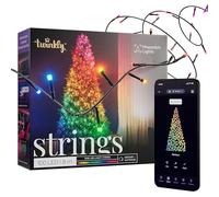 Twinkly Strings 100 LED RGB, Striscia di Luci LED per Esterno e Interno, Luci Smart Multicolore, Compatibile con Alexa e Google Home, Luci Mappabili, IP44, Controllo App, Filo Nero, 8m