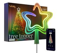 Twinkly Tree Topper, Puntale Albero di Natale Luminoso, Puntale a Stella con 76 LED RGB Mappabili, USB Tipo C, Luci LED Smart Multicolore, Compatibile con Alexa e Google Home, Controllato da App