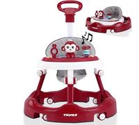 Twinky® Girello Neonato - Girello Pieghevole per Bambini con Set di Giochi Interattivi e Maniglione di Spinta, Tappetino da Gioco Incluso - Girello Prescolare Robusto Regolabile in 4 Direzioni