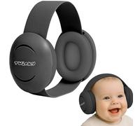 Twinky Paraorecchie per neonati da 0 a 36 mesi - Cuffie antirumore per neonati - paraorecchie comode e regolabili per neonati, neonati e bambini - Protezione dell'udito e sonno migliore, Nero , Taglia