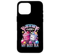 Twinning With My Best Tea Bubble Tea Boba Bestie Amicizia Custodia per iPhone 16 Pro Max