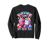Twinning with My Best Tea Bubble Tea Boba Bestie Amicizia Felpa