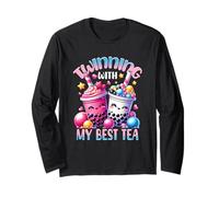 Twinning with My Best Tea Bubble Tea Boba Bestie Amicizia Maglia a Manica