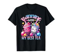 Twinning with My Best Tea Bubble Tea Boba Bestie Amicizia Maglietta