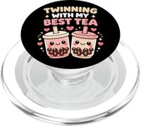 Twinning With My Best Tea Carino Kawaii Boba Drink per gli amici PopSockets PopGrip per MagSafe