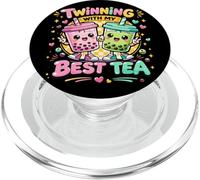 Twinning With My Best Tea Carino Kawaii Boba Drink per gli amici PopSockets PopGrip per MagSafe