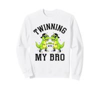 Twinning with My Bro Funny Dinosaur Twin Day Spirit Week Felpa