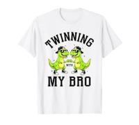 Twinning with My Bro Funny Dinosaur Twin Day Spirit Week Maglietta