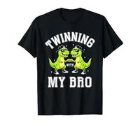 Twinning with My Bro Funny Dinosaur Twin Day Spirit Week Maglietta