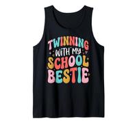 Twinning with My School Bestie Studente Abbinamento Canotta