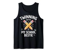 Twinning with My School Bestie Studente Abbinamento Canotta