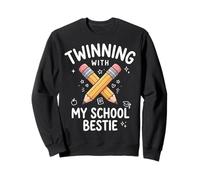 Twinning with My School Bestie Studente Abbinamento Felpa