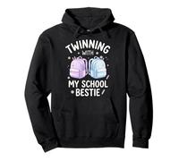 Twinning with My School Bestie Studente Abbinamento Felpa con Cappuccio