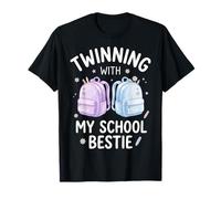 Twinning with My School Bestie Studente Abbinamento Maglietta