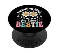 Twinning With My School Bestie Studente Abbinamento PopSockets PopGrip Adesivo