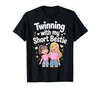 Twinning with My Short Bestie Bestie Maglietta per Bambini Maglietta