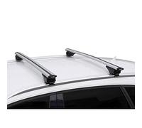 Twinny Load 2166 Set Barra Portapacchi Universale Alluminio Fly Bar 124 cm per Auto con Barre longitudinali Aperte e Chiuse, Argento