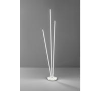 Twins lampada piantana design 3 steli inclinabili orientabili bianca 47 watt led