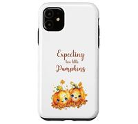 Twins Pregnancy Expecting Two Little Pumpkins Halloween Fall Custodia per iPhone 11