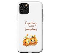 Twins Pregnancy Expecting Two Little Pumpkins Halloween Fall Custodia per iPhone 11 Pro