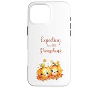 Twins Pregnancy Expecting Two Little Pumpkins Halloween Fall Custodia per iPhone 16 Pro Max