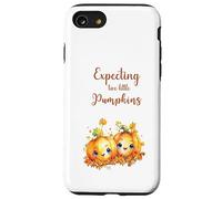 Twins Pregnancy Expecting Two Little Pumpkins Halloween Fall Custodia per iPhone SE (2020) / 7/8