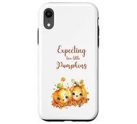 Twins Pregnancy Expecting Two Little Pumpkins Halloween Fall Custodia per iPhone XR