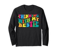 Twins Twin Matching Twins Day Friend Twinning With My Bestie Twin Maglia a Manica