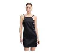 Twinset - Short Duchesse Dress with Embroidery - - Dresses - Donna - Nero - M