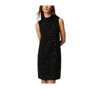 Twinset - Abito corto in maglia con paillettes - - Dresses - Donna - Nero - M