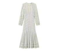Twinset - Abito lungo a righe in pizzo - - Dresses - Donna - Blu - S