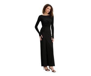 Twinset - Abito Lungo Drappeggiato - - Dresses - Donna - Nero - M
